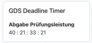 Gds Deadline Timer