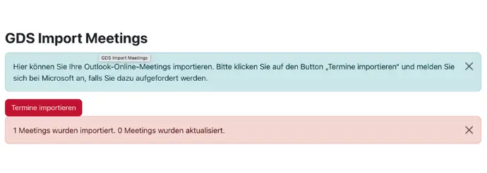 GDS Import Teams Meetings