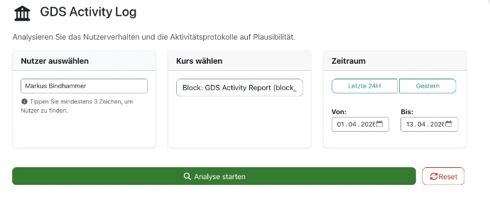 Activity Log